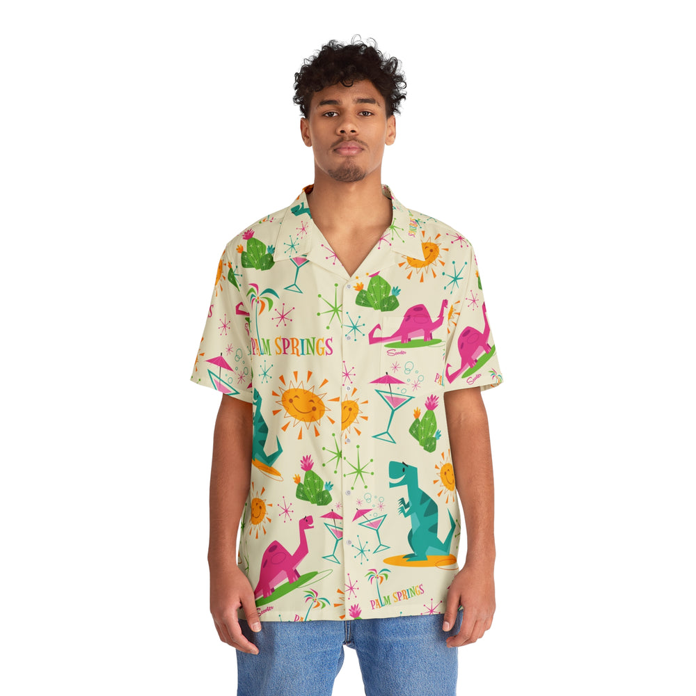 ★SCULPTOR★ Boho Hawaiian Shirt Misty Stripe SC25S238MT Mystical Tapa Hawaiian Shirt - Ky's Hawaiian Shirts