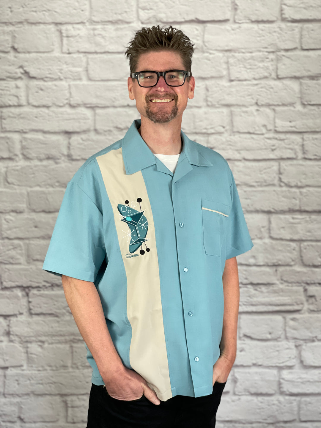 Bottoms Up! Bowling Shirt – Art of Scooter